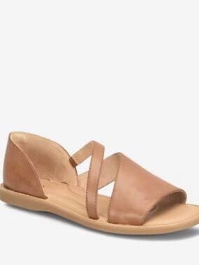 boc Tan Cross-Strap Open-Toe Sandal